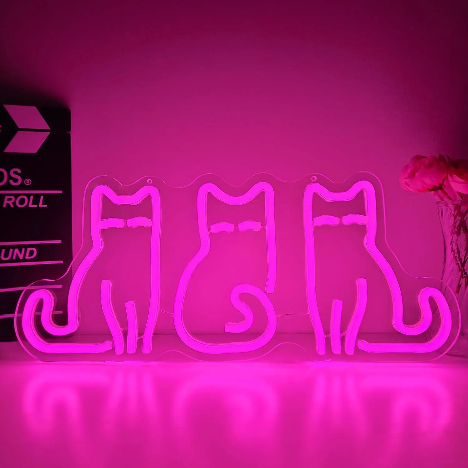 Neon Sign Party - Letreiro de Neon de Gatos, Luz