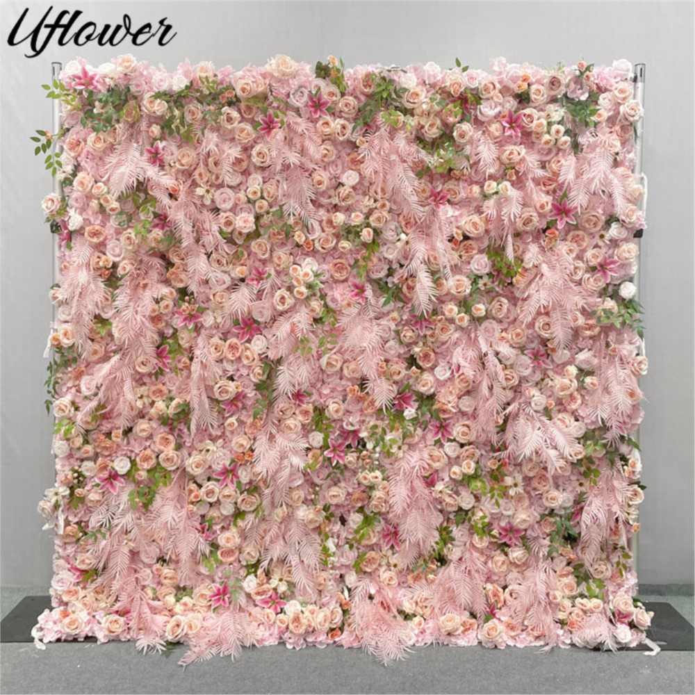 Flower Wall Panel - Uflower 5d rosa rosa pano flor