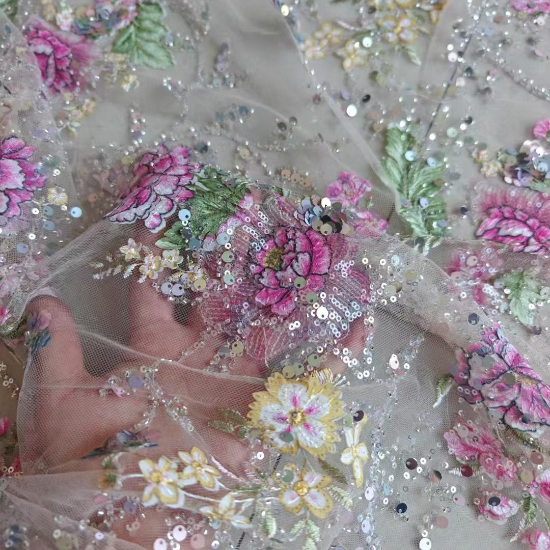 Glitter Tablecloth - Tecido de Renda Luxuosa com Contas