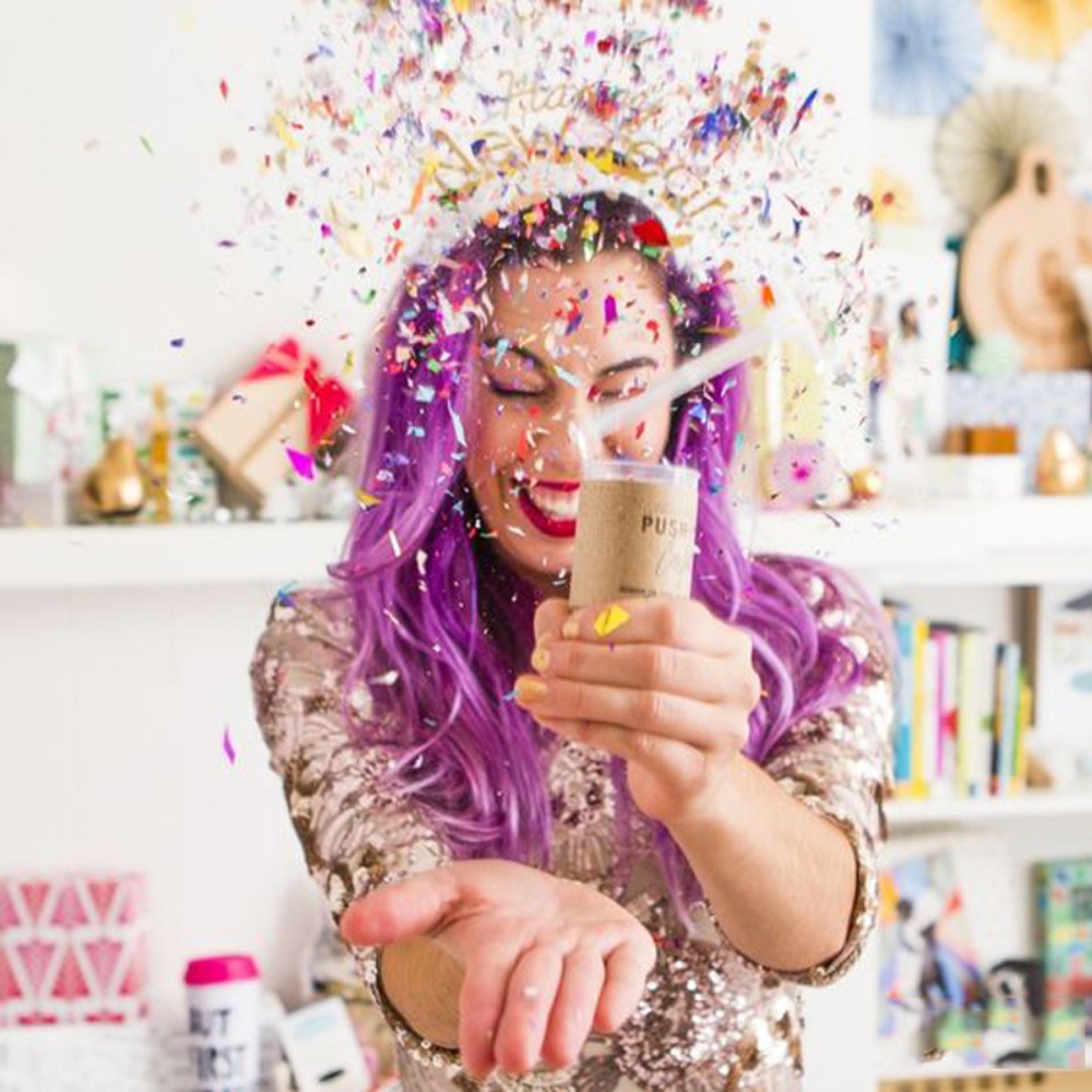 Confetti Cannon Tube - Suprimentos de Festa Coloridos e Pastéis