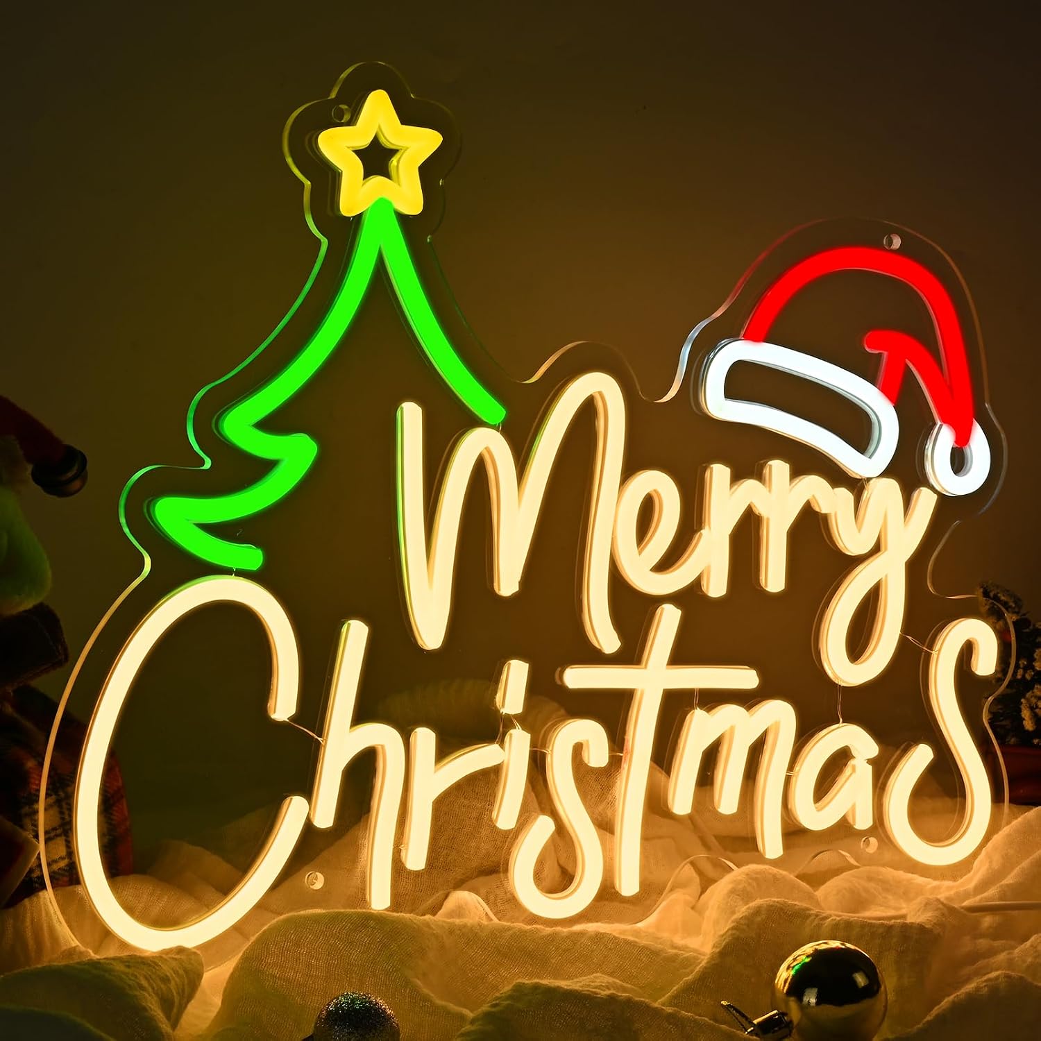 Letreiro de neon «Feliz Natal» - Neon Sign Party avaliação e preço
