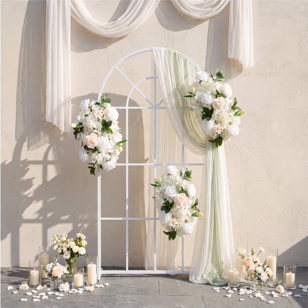 Uflower Rose Greenery Fileira  - Flower Wall Panel avaliação e preço