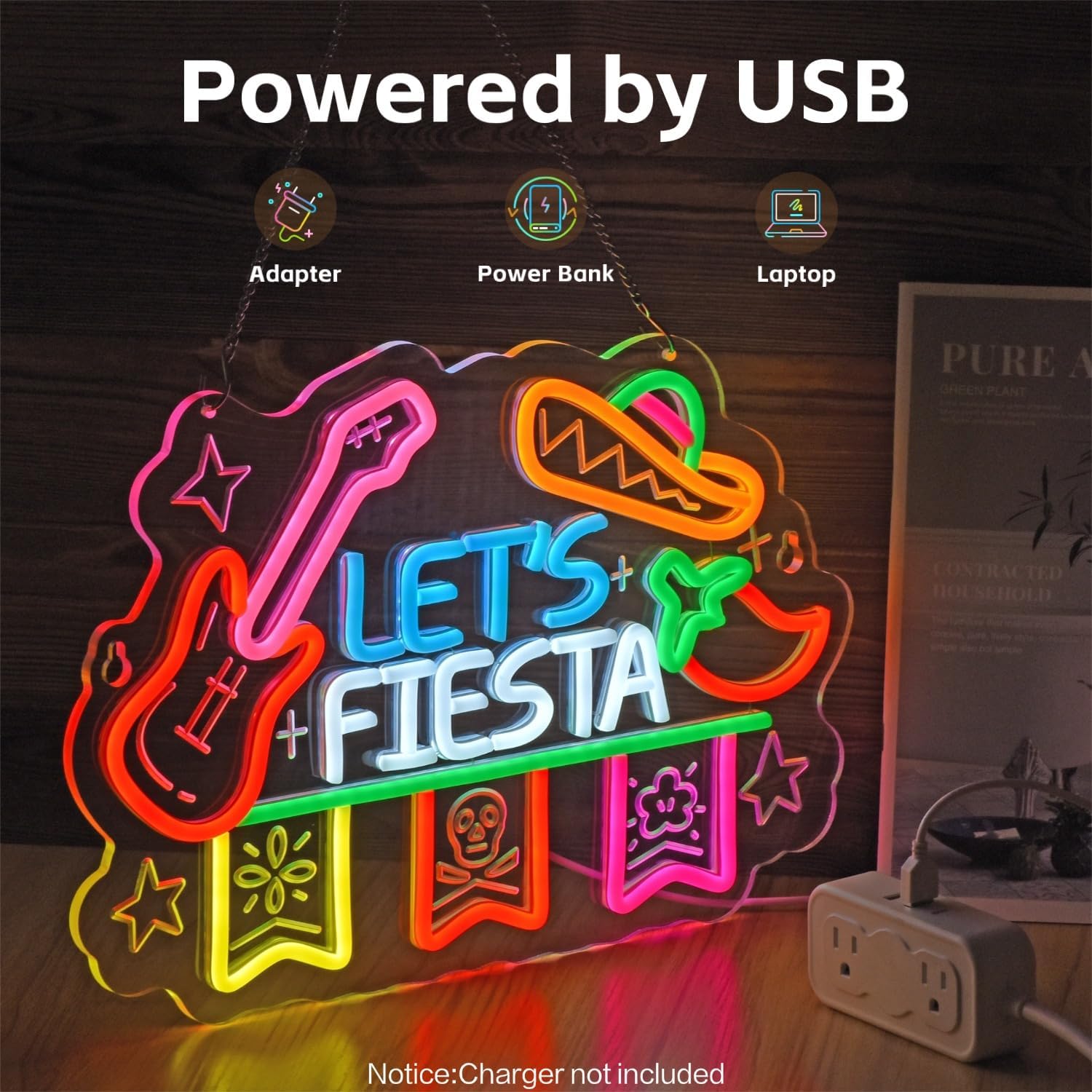 Let's Fiesta Placa de Neon, De - Neon Sign Party avaliação e preço