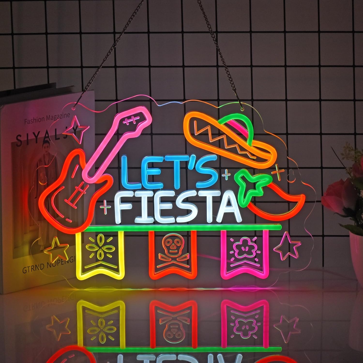 Let's Fiesta Placa de Neon, De - Neon Sign Party avaliação e preço