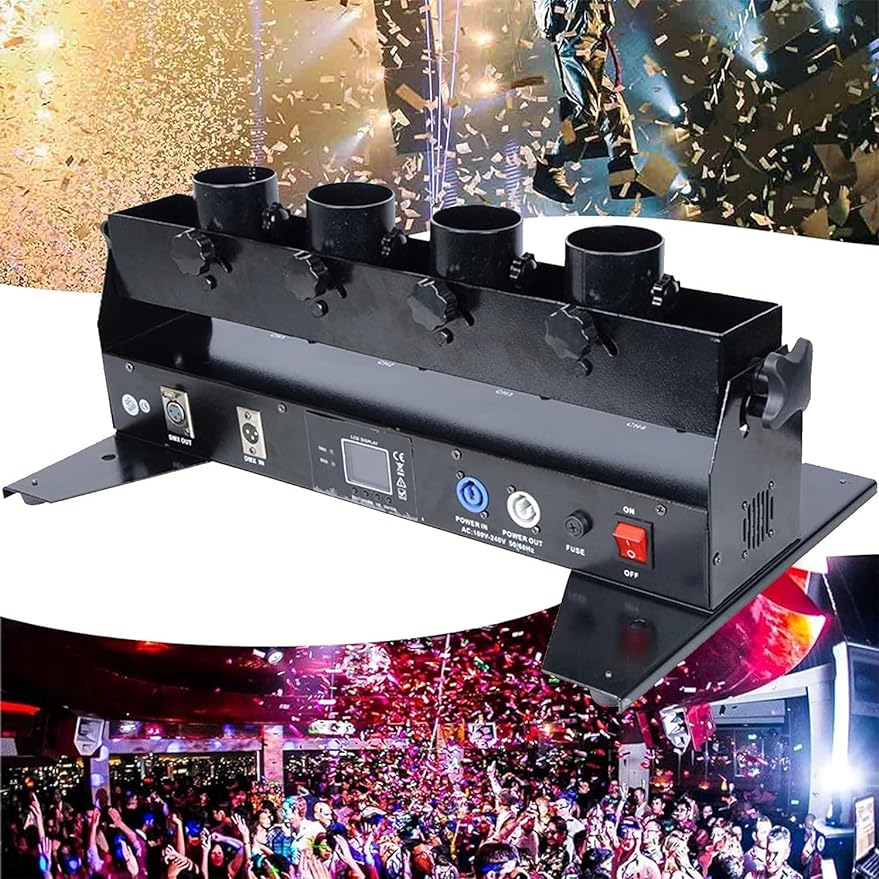 Máquina de confetes com 4 tubo - Confetti Cannon Tube avaliação e preço