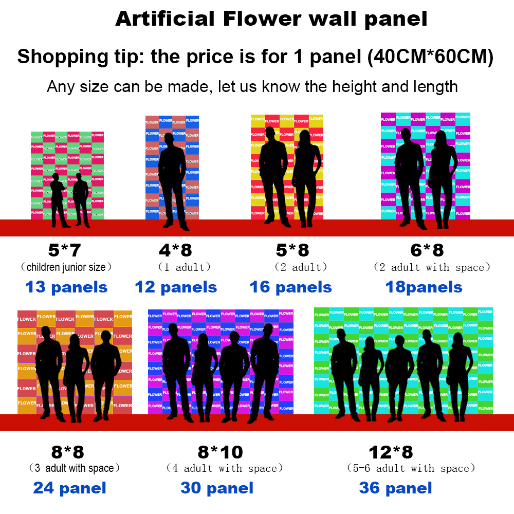 15.7*23.6 Polegada Artificial  - Flower Wall Panel avaliação e preço