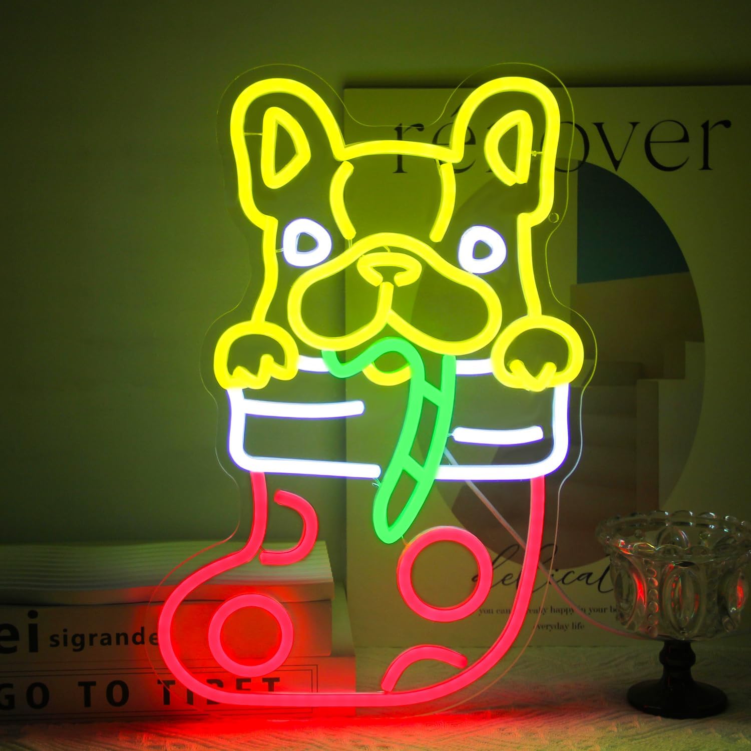 Luminária de parede LED com de - Neon Sign Party avaliação e preço